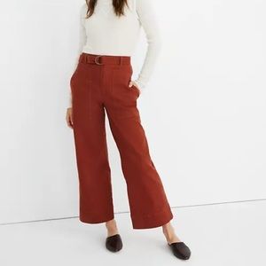 Madewell Rust Ankle Cropped Pants